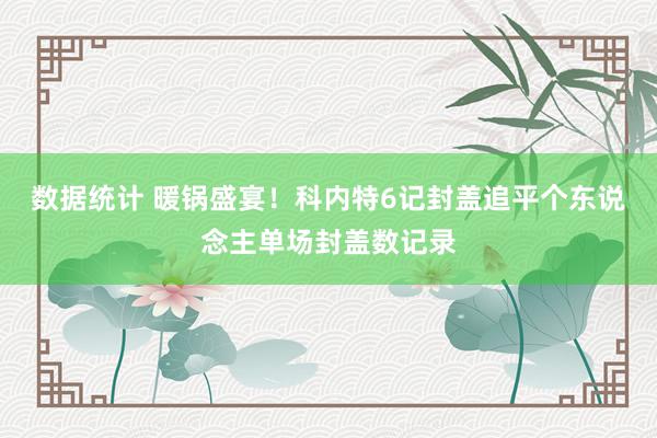 数据统计 暖锅盛宴！科内特6记封盖追平个东说念主单场封盖数记录