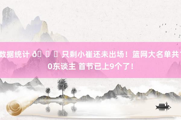 数据统计 👀只剩小崔还未出场！篮网大名单共10东谈主 首节已上9个了！