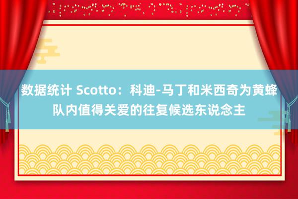 数据统计 Scotto：科迪-马丁和米西奇为黄蜂队内值得关爱的往复候选东说念主